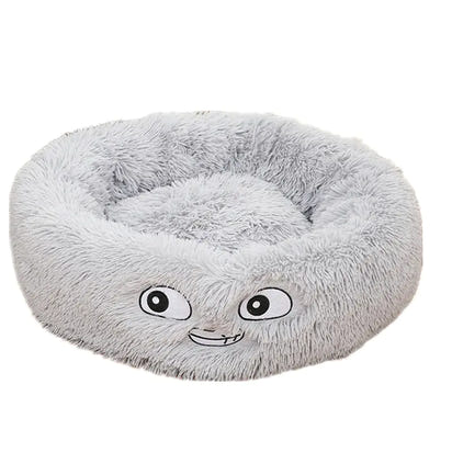 Round Cat and Dog Bed - Pet Cushion and Supplies