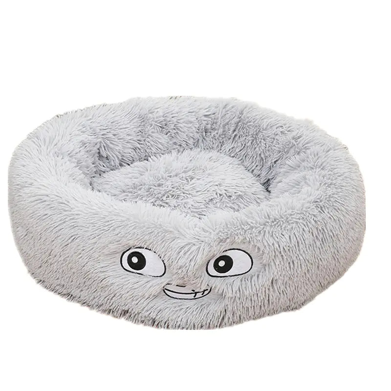 Round Cat and Dog Bed - Pet Cushion and Supplies