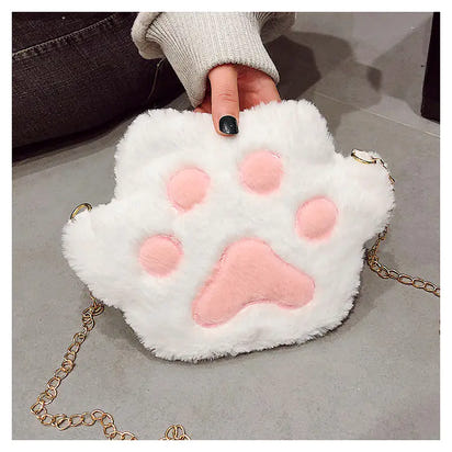 Cute Plush Bear Paw Cat Claw Shoulder Bag