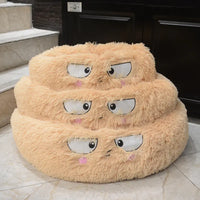 Round Cat and Dog Bed - Pet Cushion and Supplies