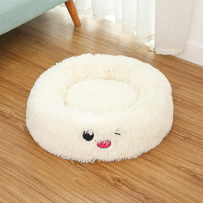 Round Cat and Dog Bed - Pet Cushion and Supplies