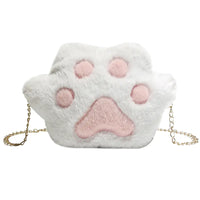 Cute Plush Bear Paw Cat Claw Shoulder Bag