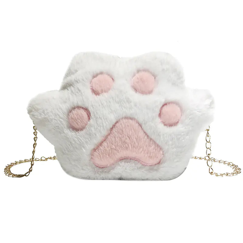 Cute Plush Bear Paw Cat Claw Shoulder Bag